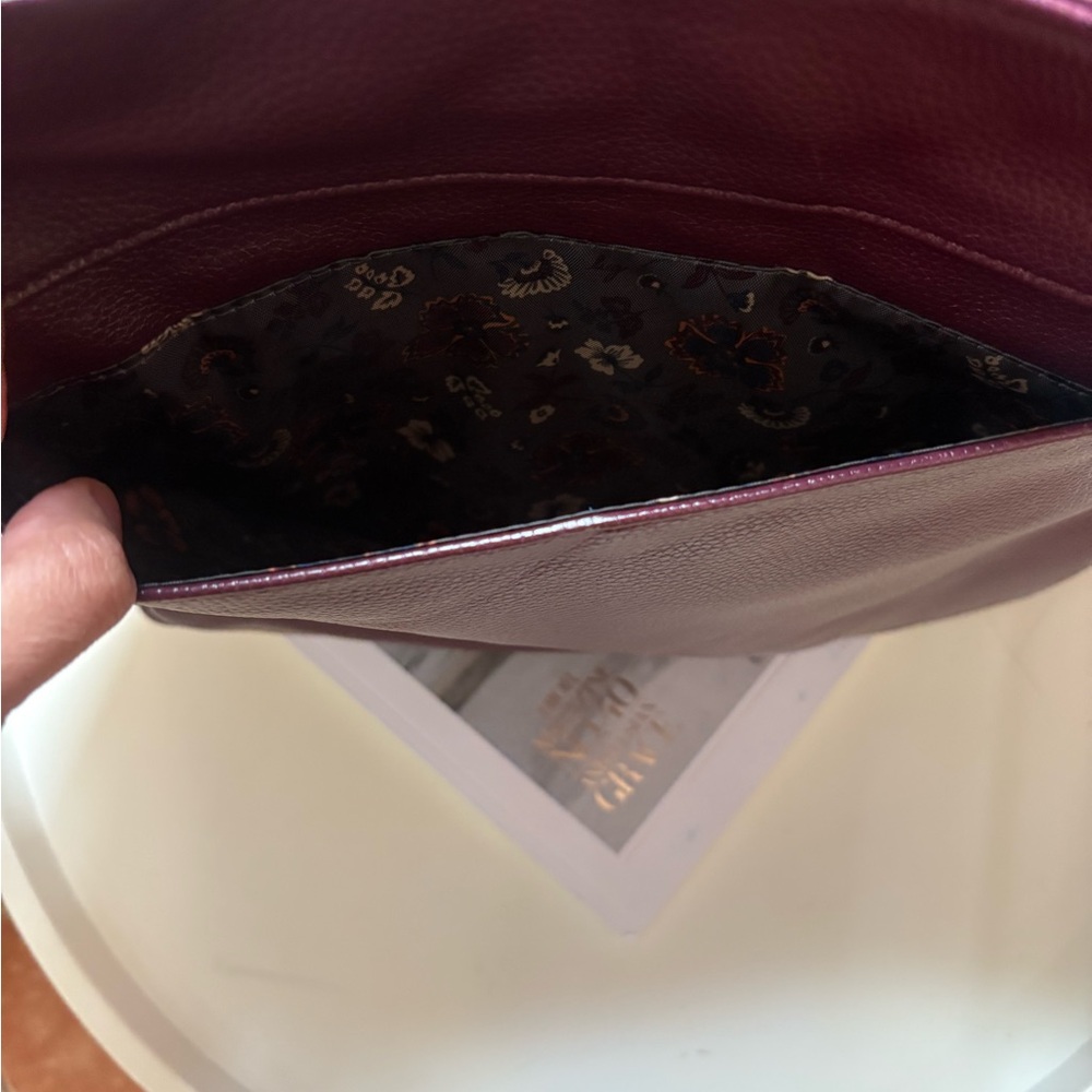 Lug Purple Shoulder Bag with Zipper & Braided Accents Matte Finish Women's Large - Picture 3 of 16